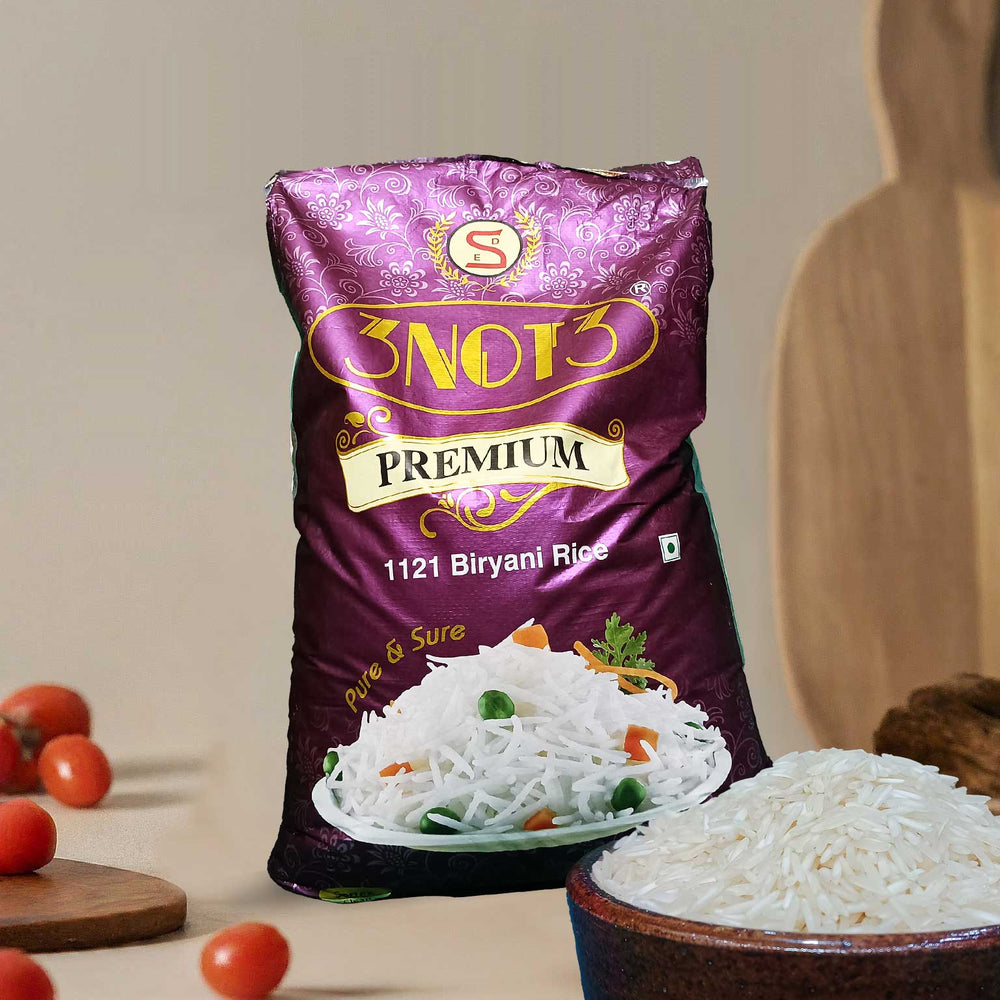 3NOT3 Premium 1121 Biryani Rice 30KG BAG
